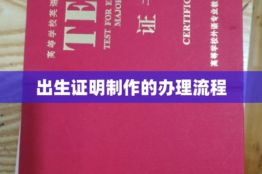 芦洲出生证明制作的办理流程